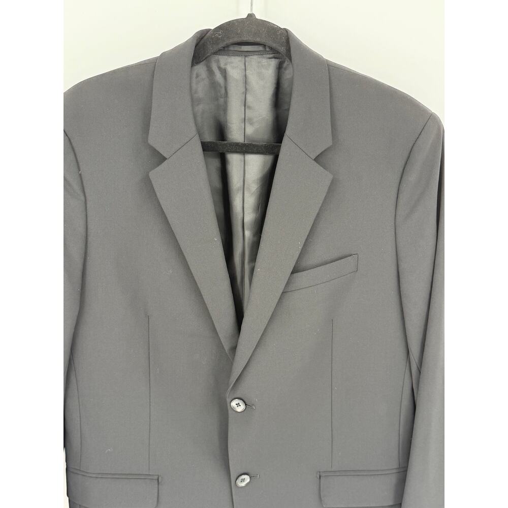 Theory Mens Black Wool Two Button Blazer Sport Coat Jacket 42R Corpcore Workwear - Picture 9 of 9
